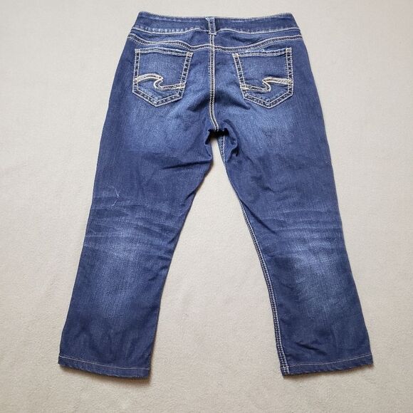 Silver Jeans Women's Blue Capri Silver Jeans Elyse Capri Sz 25 - Picture 3 of 14